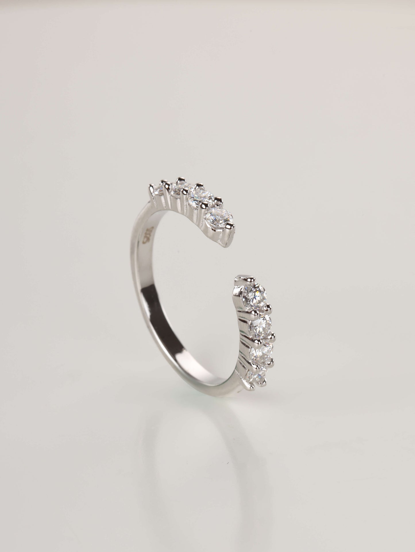 Modern Gap Stacking Ring: 0.48ct Open Eternity