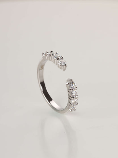 Modern Gap Stacking Ring: 0.48ct Open Eternity
