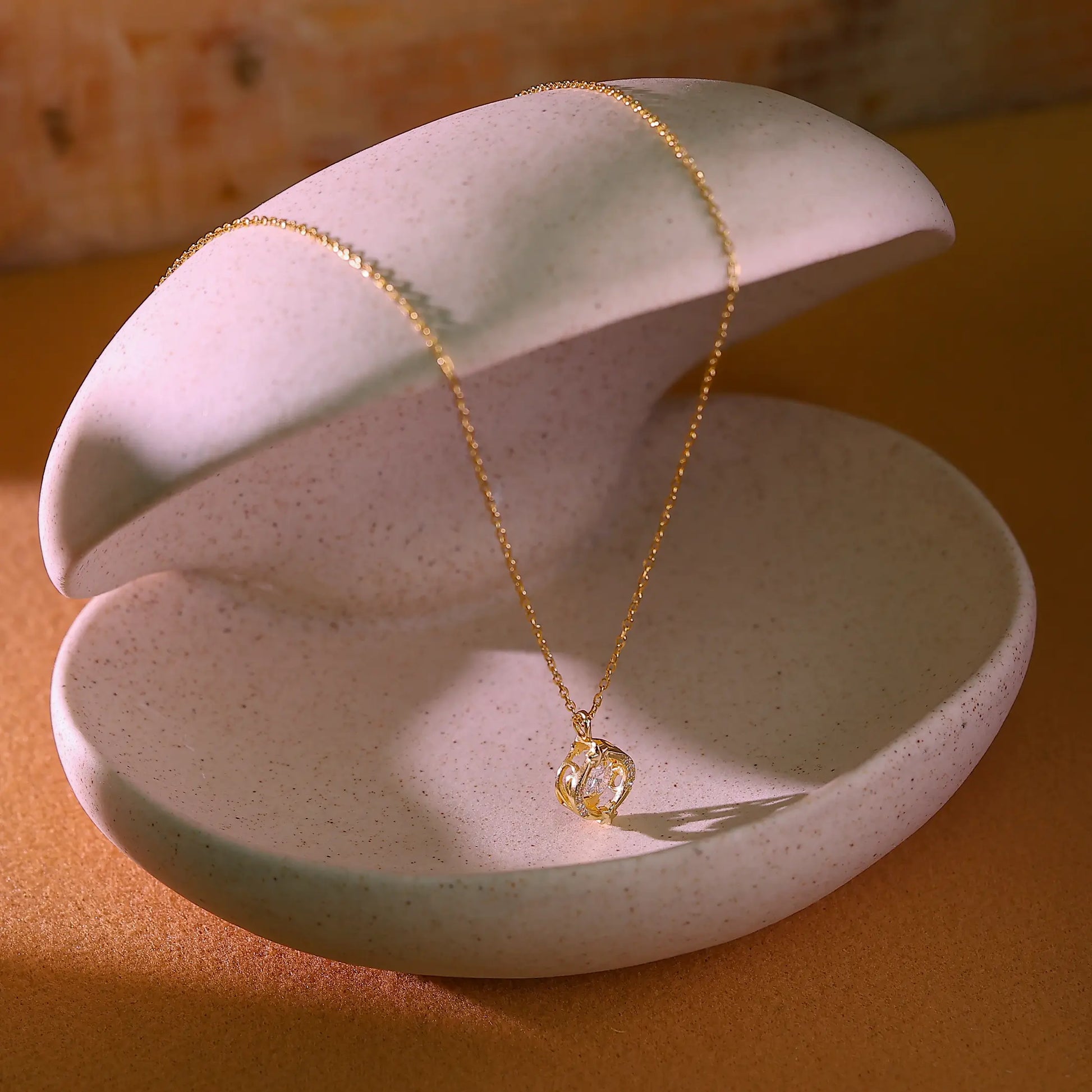 Necklace laid flat showing the lobster clasp and adjustable 3cm extender chain.