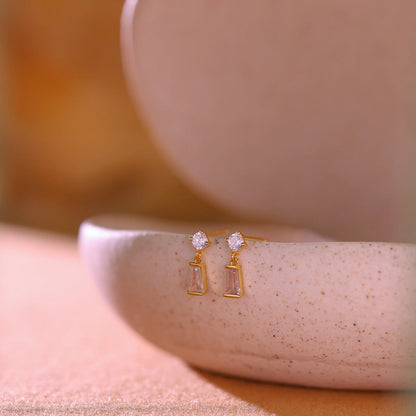 Detail of the butterfly push-back fastening and 925 sterling silver stamp.