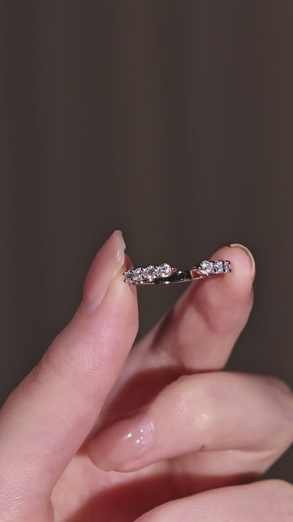 Modern Gap Stacking Ring: 0.48ct Open Eternity