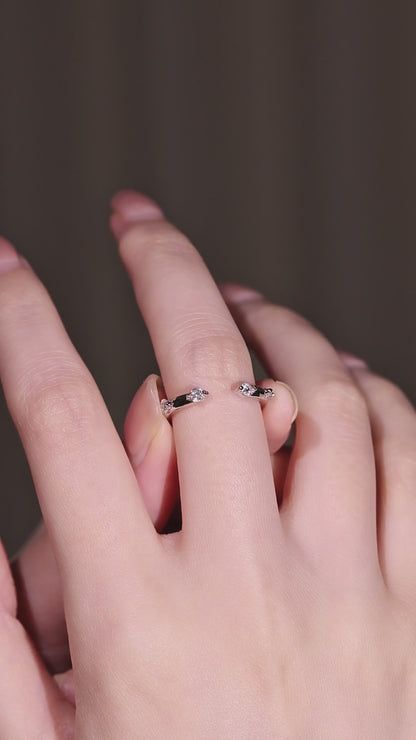 Delicate Open Front Stacker: 0.24ct Moissanite